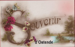 Oostende Souvenir D' Ostende Style Jugenstil Art Nouveau Belle Epoque Carte Fantaisie Fantasie - Oostende