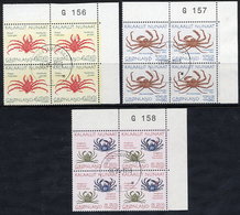 GREENLAND 1993 Crabs In Used Corner Blocks Of 4.  Michel 231-33 - Usati