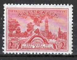 Australia 2d Scarlet Stamp From The Centenary Of South Australia Set Issued In 1936. - Ongebruikt