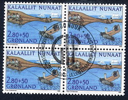 GREENLAND 1986 Sports Fund In Used  Block Of 4.  Michel 164 - Oblitérés