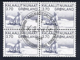 GREENLAND 1984 Art IV In Used  Block Of 4.  Michel 147 - Oblitérés