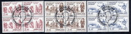 GREENLAND 1983 Millenary Of Settlement In Used  Blocks Of 4.  Michel 143-45 - Used Stamps