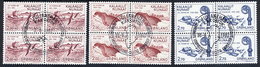 GREENLAND 1982 Millenary Of Settlement II-III In Used  Blocks Of 4.  Michel 137-39 - Gebraucht