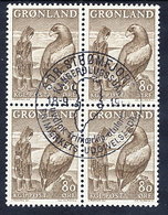 GREENLAND 1969 Greenland Sagas V. In Used Block Of 4.  Michel 73 - Oblitérés