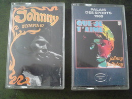 LOT DE 2 K 7 JOHNNY HALLYDAY  OLYMPIA 67 / PALAIS DES SPORTS 1969 - Audio Tapes