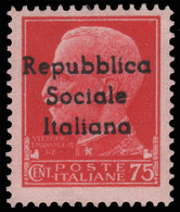 Italia: R.S.I. - TERAMO: Imperiale Del 1929 Soprastampato - 75 C. Carminio - 1944 - Emissions Locales/autonomes