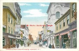 274543-Rhode Island, Newport, Thames Street Looking North, 1917 PM, Herz Brothers - Newport