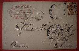 SS. NEREO TRIESTE SHIP STAMP ON BACK - Steamers