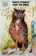 TARJETA TELEFONICA DE BULGARIA (FAUNA), Raptors 2 Of 2 - Bubo Bubo, 49BULL. (021) - Owls