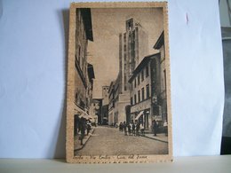 Viaggiata - Imola - Via Emilia - Casa Del Fascio - Animata - Giovani Balilla - Cartolina Storica E Antica - Originale - Imola