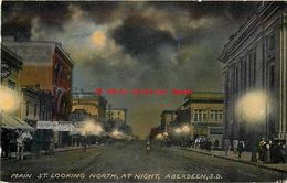 274549-South Dakota, Aberdeen, Main Street, Looking North At Night - Aberdeen