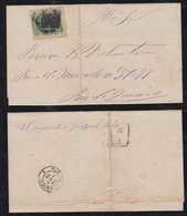 Brazil Brasil 1875 Cover 100R S. SEBASTIAO To Rio De Janeiro - Covers & Documents