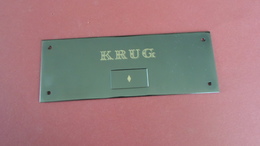 CHAMPAGNE KRUG PLAQUE METALLIQUE  ****   RARE       A  SAISIR ******* - Other & Unclassified