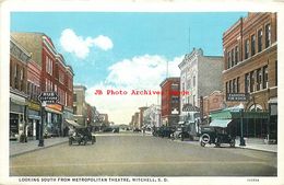 274561-South Dakota, Mitchell, Business Section Looking South From Metropolitan Theatre, L.E. Stair Curt Teich No 115774 - Andere & Zonder Classificatie