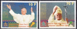 Rwanda 1990 Michel 1439 - 1440 Neuf ** Cote (2005) 20.00 € Visite De Pape Jean-Paul II - Neufs