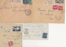 LOT DE 6 LETTRES-SEINE- AFFRANCHISSEMENT COMPOSE  DES ANNEES 1880 A 1956 - Manual Postmarks