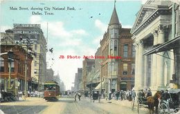 274583-Texas, Dallas, Main Street, Showing City National Bank, 1909 PM, No 7705 - Dallas