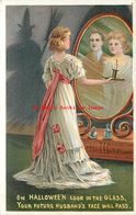 282143-Halloween, Anglo-American No 876/6, Woman Sees Future Husband's Face In Mirror - Halloween