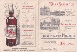 Dépliant Publicitaire Vins Et Spiritueux - Bordeaux - Advertising