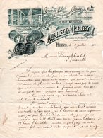 30 NIMES FACTURE VIN CADEREAU BELVEDER AUGUSTE HENRY - Landwirtschaft