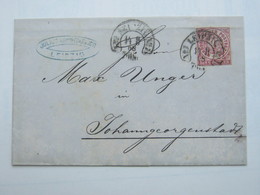 1868 , LEIPZIG , Hufeisenstempel Auf Brief - Postwaardestukken