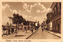 08657 "(RG) COMISO - CORSO VITTORIO EMANUELE - 1925" ANIMATA. CART NON SPED - Ragusa