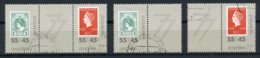 Netherlands, 1977, Amphilex Stamp Exhibition, Combinations From Sheet, Used, Michel 1101, 1104 - Usados