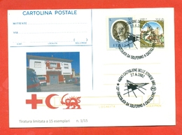 CROCE ROSSA-INTERI POSTALI I-CARTOLINA POSTALE-SOPRASTAMPA PRIVATA -MARCOFILIA - SENIGALLIA - Stamped Stationery