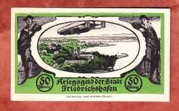 Kriegsgeld Der Stadt Friedrichshafen, Zeppelin, 50 Pfg, 1920 (58302) - [11] Emissions Locales
