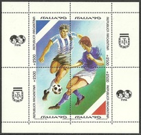 ARGENTINA 1990 SPORT FOOTBALL WORLD CUP ITALY SHEET MNH - Neufs