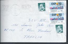 Sevilha. Expo'92. Letter With Pennant Two Stamps EXPO 92 Seville. It Was Discoveries. Cartuja Island. Guadalquivir River - 1992 – Siviglia (Spagna)