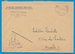 Lettre 1967 Belgique Belgie Franchise Poste Militaire "FORCES ARMEES BELGES" Bureau De Presse - Briefe U. Dokumente