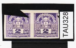 TAU328 ÖSTERREICH 1920 Michl 293 PLATTENFEHLER (als Beweis 2 Stück Eingestellt) FARBFLECKE IN ZIERLEISTE ** Postfrisch - Variétés & Curiosités