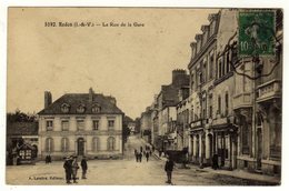 Cpa N° 5192 REDON La Rue De La Gare - Redon