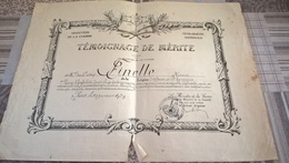 DIPLOME TEMOIGNAGE DE MERITE GENDARMERIE NATIONALE - Police & Gendarmerie