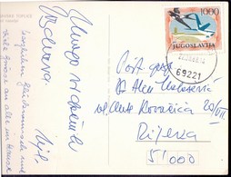 YUGOSLAVIA - JUGOSLAVIA  - SWALOW Airmail Card - Infla. Period - 1988 - Golondrinas