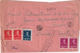 ROUMANIE 1943 LETTRE RECOMMANDEE CENSUREE DE POGOANELE AVEC CACHET ARFRIVEE GENEVE - Lettres & Documents