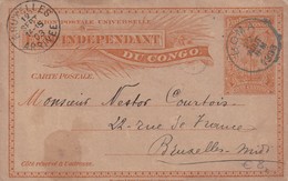 CONGO BELGE 1903 ENTIER POSTAL CARTE DE BOMA - Entiers Postaux