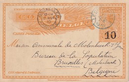 CONGO BELGE 1910 ENTIER POSTAL CARTE DE LEOPOLDVILLE - Ganzsachen
