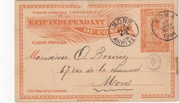 CONGO BELGE 1906  ENTIER POSTAL CARTE DE BOMA - Entiers Postaux
