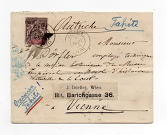 !!! PRIX FIXE : TAHITI, LETTRE DE 1895, CACHET PAPEETE - TAITI POUR VIENNE - Storia Postale