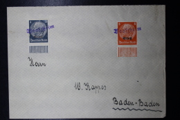 Elsass Alsace : Notstempel  BOOTZHEIM Cover Unterrandstücken - Besetzungen 1938-45