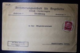 Elsass Alsace :  Strassbourg  Burgermeisteramt  Cover - Occupation 1938-45