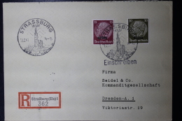 Elsass Alsace :  Einschreiben Cover Strassbourg 1941 - Occupation 1938-45