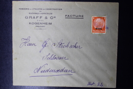 Elsass Alsace :  Notstempel KOGENHEIM    Cover - Occupation 1938-45