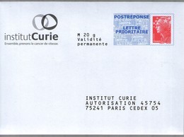 FRANCE PAP Marianne De Beaujard "Institut Curie" (agrément 10P520) - Prêts-à-poster:Answer/Beaujard