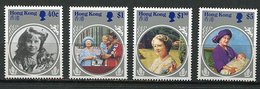 Hong Kong ** N° 441 à 444 - 85 Ans De La Reine-mère Elizabeth - 1941-45 Occupation Japonaise