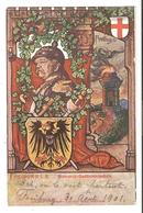 CPA Freiburg I. Br. Illustrateur E. Weiler - Bismarck - Gedächtnissäule (colonne Commémorative), Blason, Aigle Impérial - Freiburg I. Br.