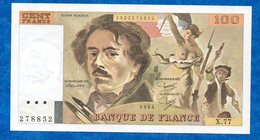 FRANCE -Eugène  DELACROIX - 100 Frs De 1984 ( X.77 )  Cat Fayett N° 69 - Tres Bon état - 100 F 1978-1995 ''Delacroix''