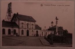 Fontaine-L'Evêque La Gare Et Le Monument - Fontaine-l'Evêque